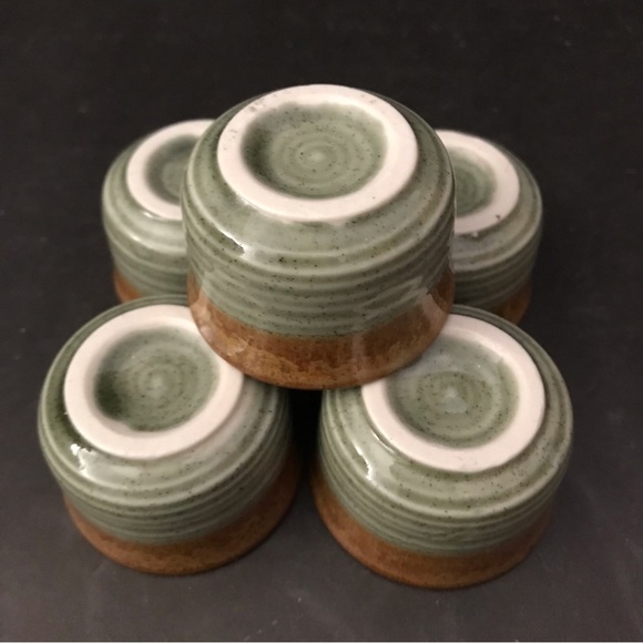 Vintage traditional Hagi-Yagi Pottery with double TEA / SAKE set with 5 tea cups - Picture 4 of 9